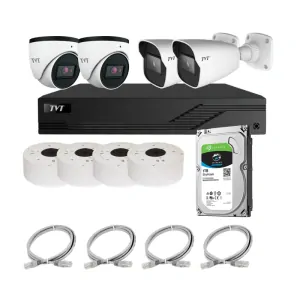 Komplet PoE SET 4 kamery 2MPix - NVR 204 POE ELN + 2x TD-9524S4 + 2x TD-9421S4 + HDD